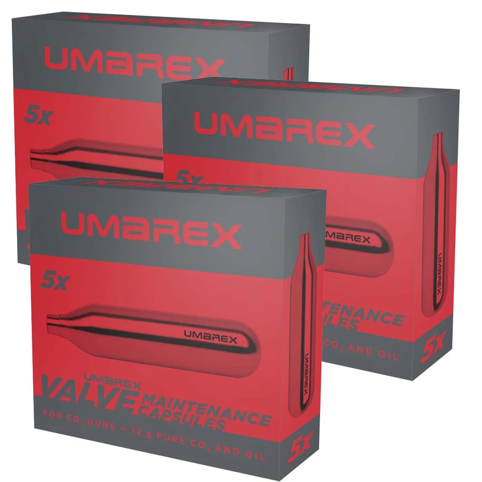 3 x Umarex Ventil Wartungskapseln (5er) 12g Co2 Kartuschen für Gotcha, Airsoft