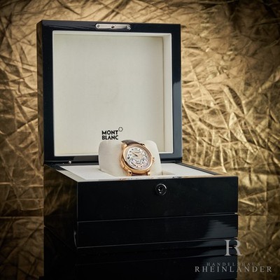 Montblanc Star Rieussec Solid Red Gold Chronograph Beige Dial 43mm 104271