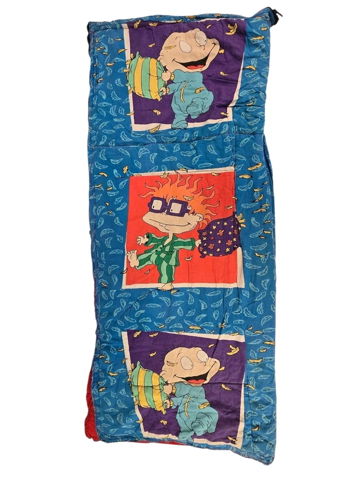 Vintage 90's Nickelodeon Rugrats Kids Sleeping Bag Handmade Rare Fabric Print - Image 2 of 4