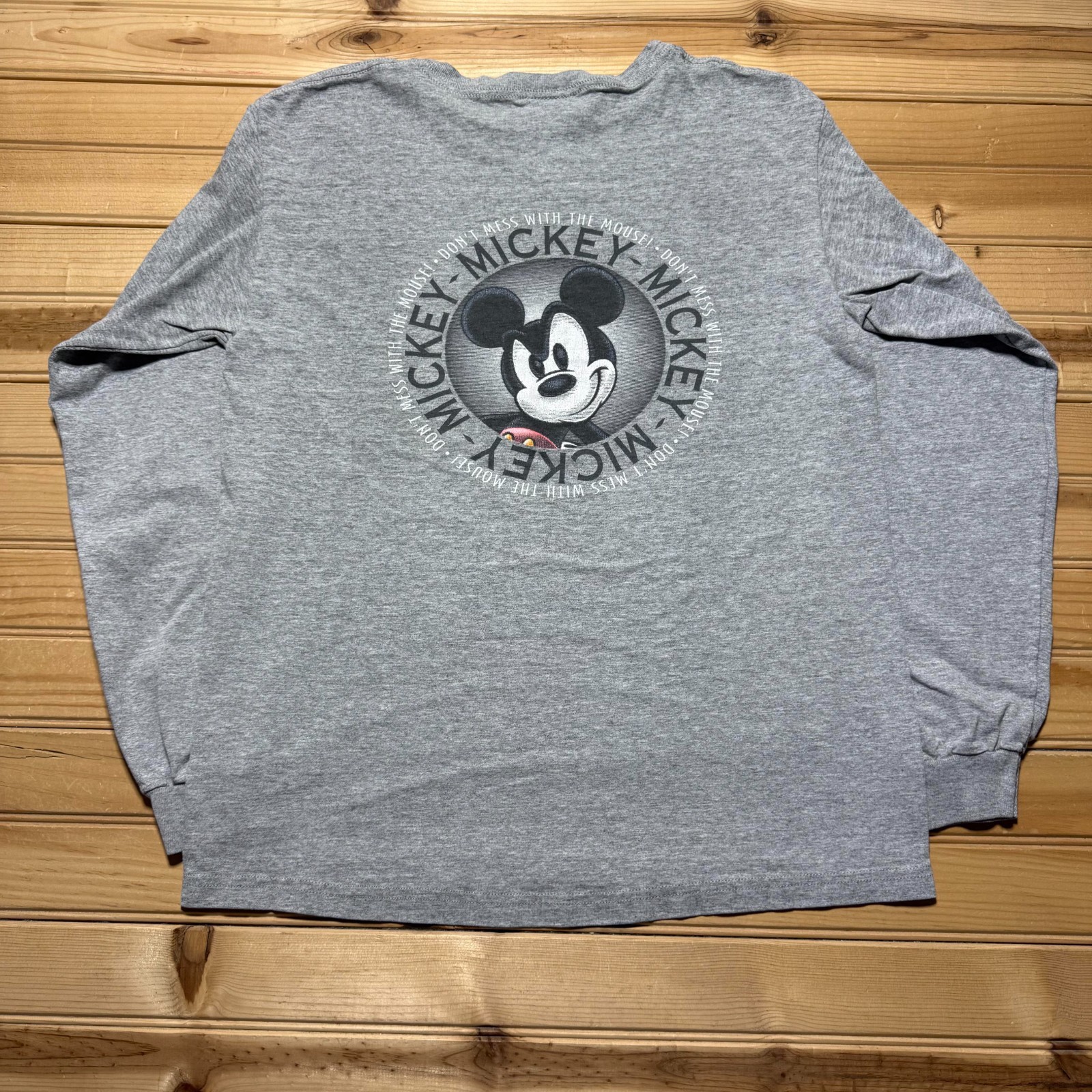Vintage 90s Disney Mickey Mouse Long Sleeve Graphic Souvenir T-Shirt Size Medium