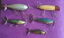 5 VTG  SOUTH BEND WARRIORS  FISHING LURES 