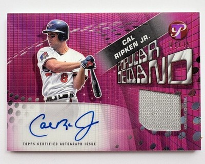 CAL RIPKEN JR. 2025 TOPPS PRISTINE PINK REFRACTOR  Jersey AUTO /15 SP Auto HOF!