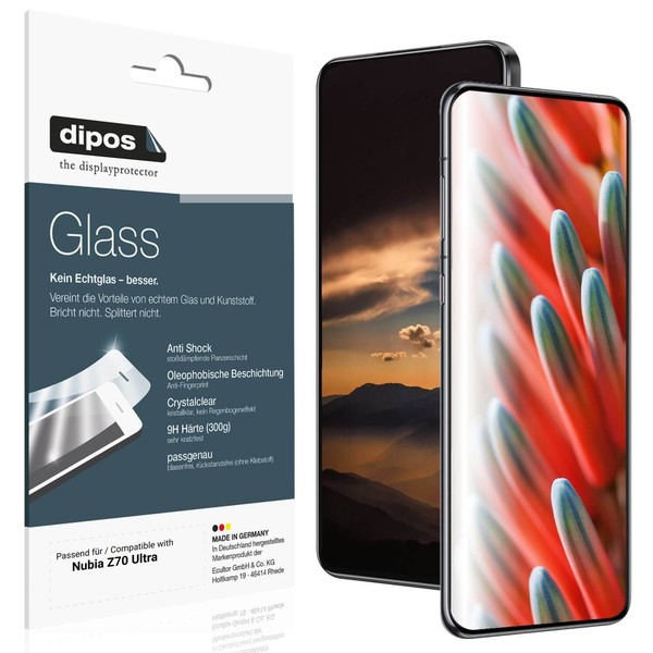 2X Schutzfolie FüR Nubia Z70 Ultra - Anti-Shock 9H Folie Dipos Glass-image