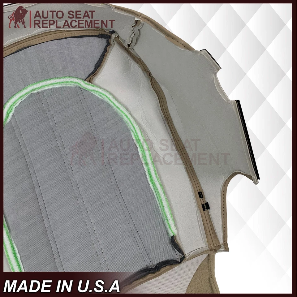 2007 2008 2009 For buick lucerne Passenger Bottom Leather Seat Cover Beige Tan - Image 2 of 4