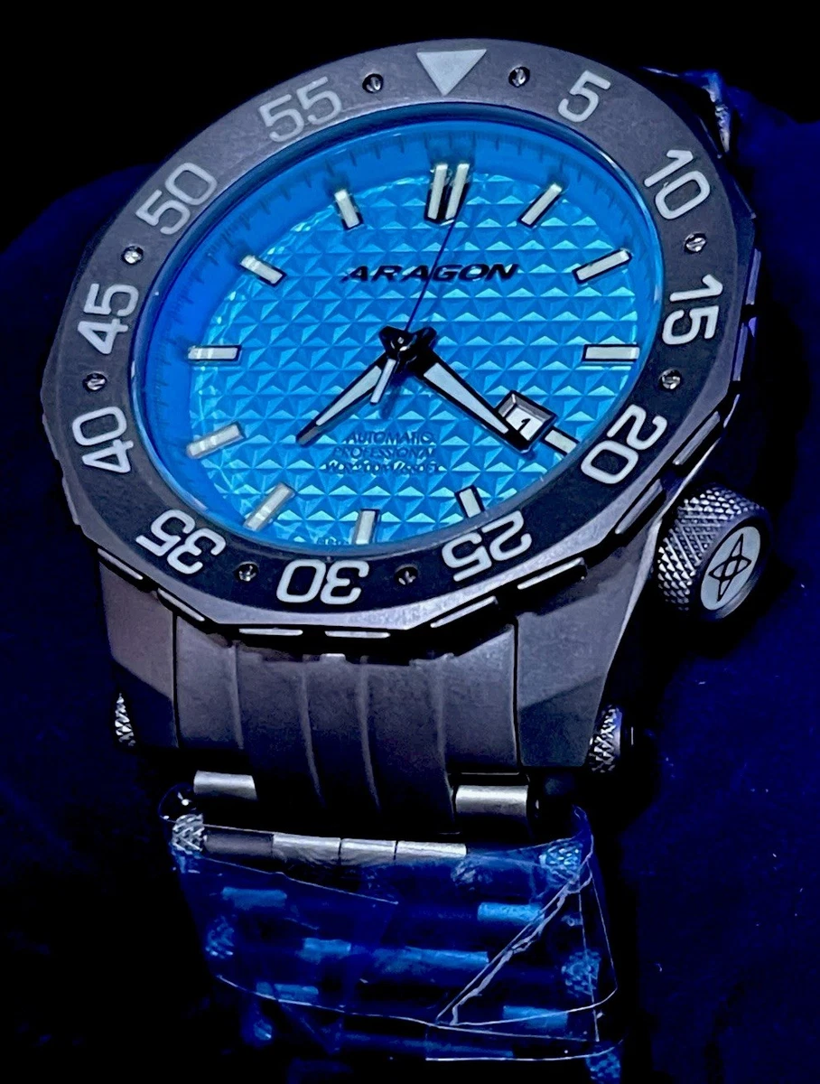 ⭐︎レア⭐︎ARAGON 自動巻時計 オートマチック ブルー Aragon Men's Mechanical Automatic Wristwatches for sale | eBay