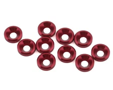 1UP Racing 3mm Countersunk Washers (Red) (10) 1UP80339