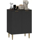 HOMCOM Sideboard Buffet Cabinet with Adjustable Shelf, Black