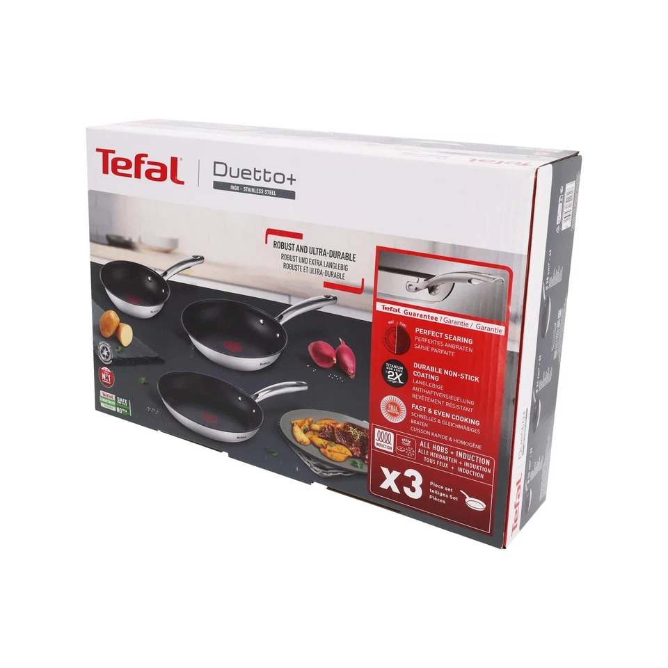 Tefal Duetto+ G718S3 Pfannen-Set 3-teilig, 20/24/28 cm - Bild 4 von 4