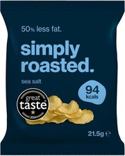 Simply Roasted - Sea Salt Crisps | 12 x 21.5g Impulse Bags | Just 3 Ingredients