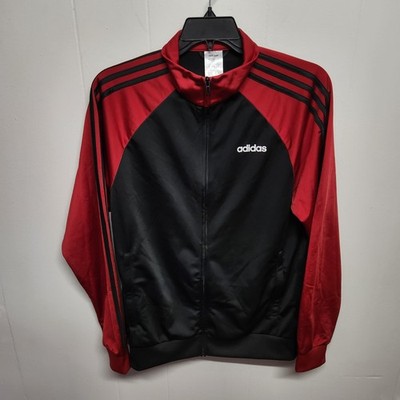 Adidas Jacket Mens Medium Track Full Zip Three Stripes Athletic Retro