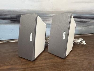 2X- Sonos PLAY:3 Wireless Speaker White w/ Power Cord Good Condition ( PAIR )