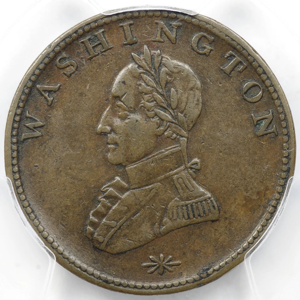 (c. 1820) Washington Double Head 1 Cent Token PCGS XF45, Colonial Copper [BN778] - Image 2 of 4