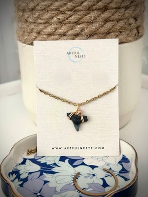 Authentic Shark Tooth Necklace Gold Stainless Steel Rope Chain