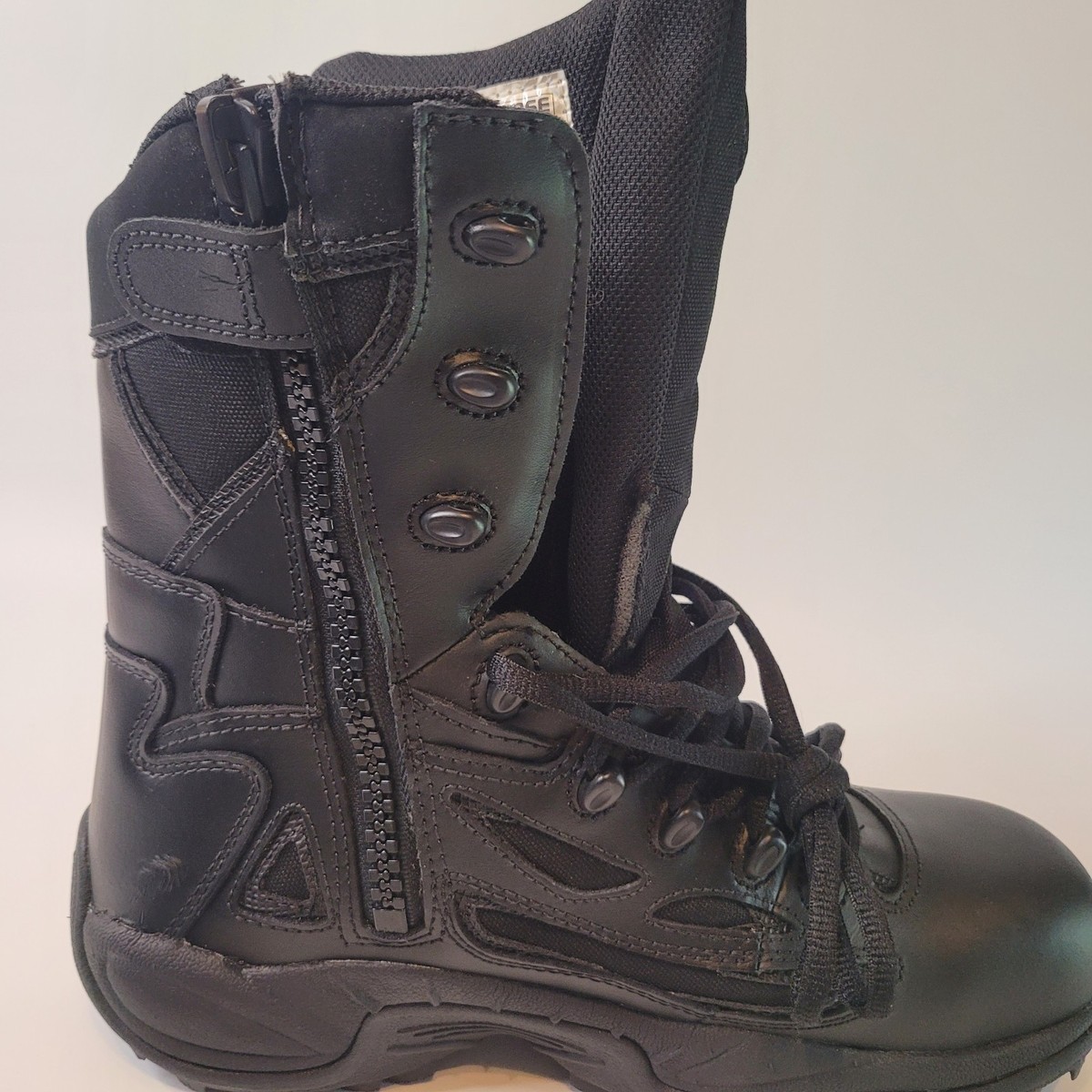 Converse Men\'s Tactical Combat Boots C8874 10 1/2 Wide Black Zip Side Lace Up Converse C8875 Rapid Response Side Zipper Black Tactical  main image 3