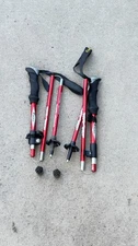 Set of Alafen Folding Trekking Poles 110-125CM Red .. 92A