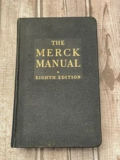 Vintage 1950 The Merck Manual 8th Edition Medical Reference Handbook