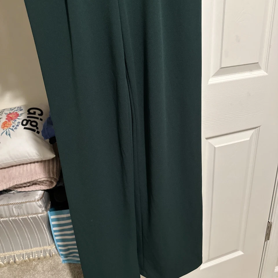 MONO LARGO MALAQUITA CALVIN KLEIN CHIFÓN MANGA PLANA, TALLA 4 NUEVO CON ETIQUETAS Foto 4 de 4