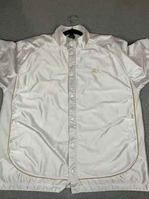 Starter Warm-Up Shooting Shirt Men's XL Basketball Beige Buttons