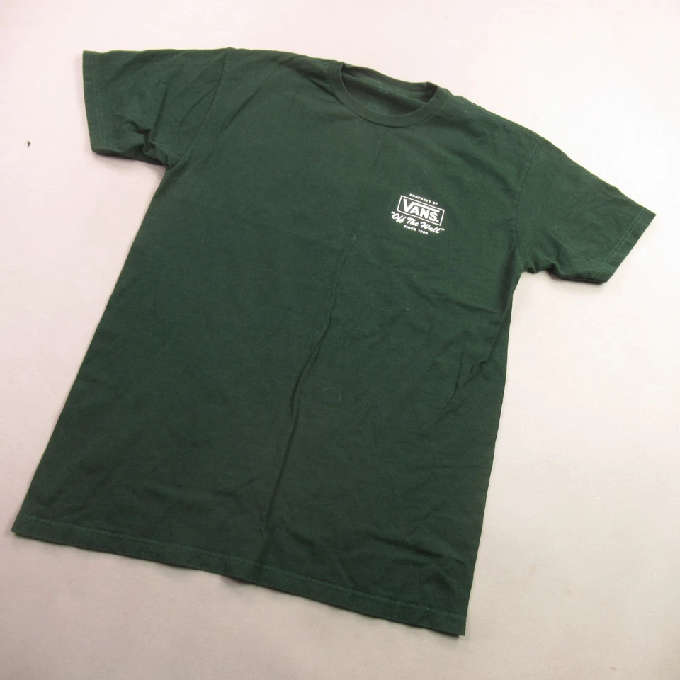 Vans Shirt Mens Medium Short Sleeve Crew Neck Outdoors Lightweight Green - Image 2 of 4