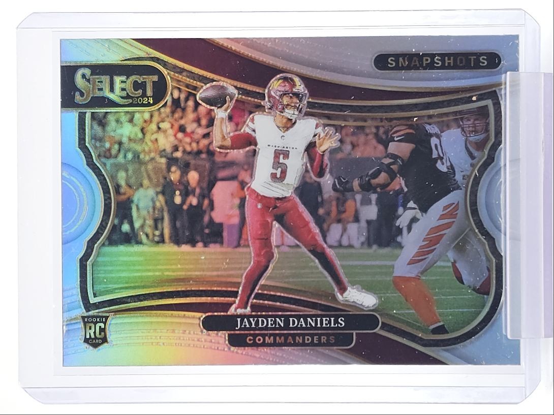 JAYDEN DANIELS 2024 SELECT SNAPSHOTS ROOKIE SILVER PRIZM #15 RC Q4832