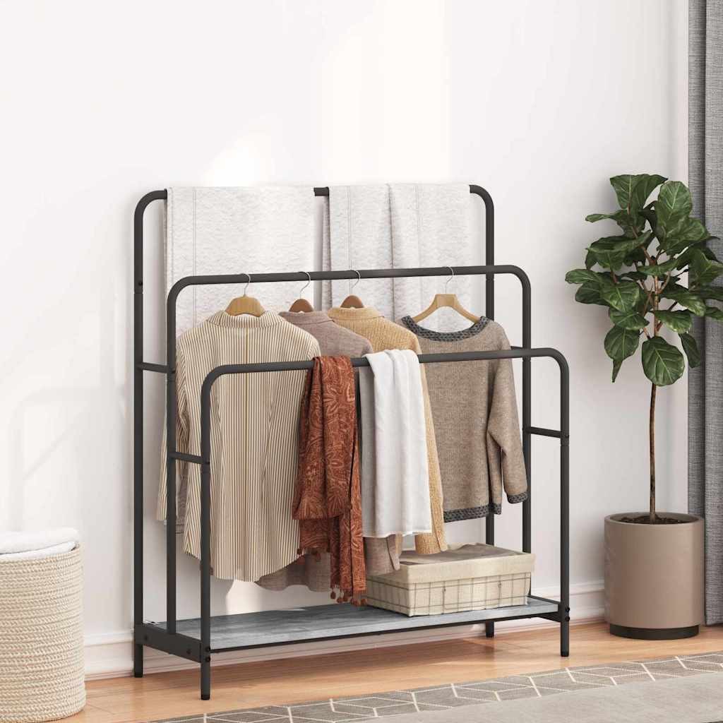 Appendiabiti Essenziale Grigio Sonoma 90 cm Legno per Ingresso