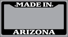 Black License Plate Frame Made in Arizona Auto Accessory 1059