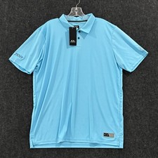 Oakley Team Issue Polo Shirt Men's Large Carolina Blue Hydrolix Regular Fit Golf