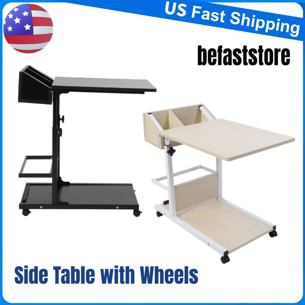 Adjustable Overbed Hospital Table for Laptop or Meals Mobile Stand
