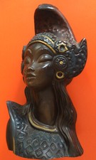 Vintage Retro 50er Chalkware Resin Tretchikoff Oriental Lady Lampe Frauenkopf Büste