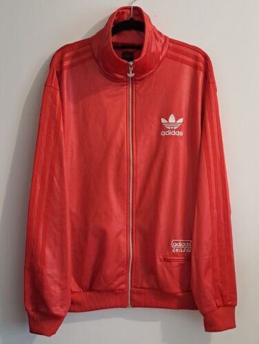 Rare Adidas Chile 62 Red Limited Track Jacket M Retro Vintage Giacca Shiny  - Zdjęcie 1 z 13