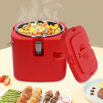 10Qt Insulated Food Pan Carrier Box Stainless Steel Soup Warmer