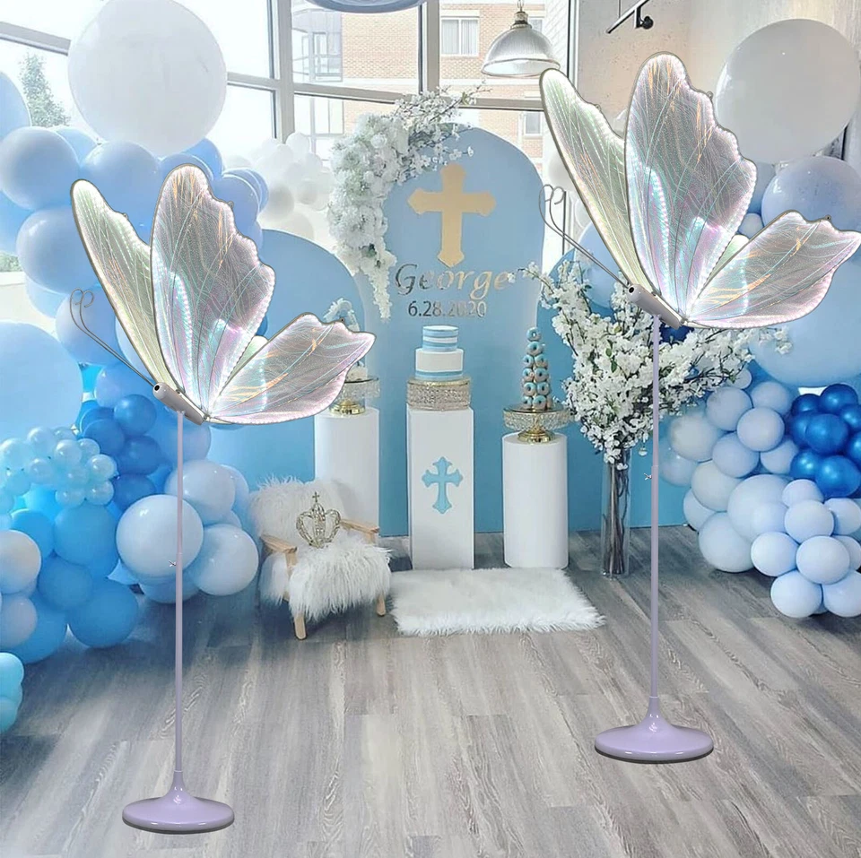 2PC Butterfly Floor lamp,Ceiling Lamp,for Wedding Party Decorations Props-24in - Image 3 of 4