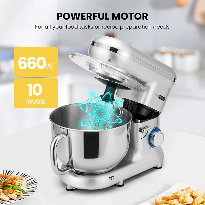 Stand Mixer 6QT 10-Speed Tilt-Head Kitchen Electric Food Mixer Bowl with Handle - Image 3 of 4