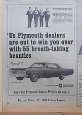 1966 newspaper ad for Plymouth - 1967 Fury III 2-door hardtop, breathtaking