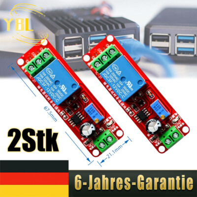 DC 12V Verzögerungsrelais Schild NE555 Einstellbare 0-10S Timer Schalter Modul