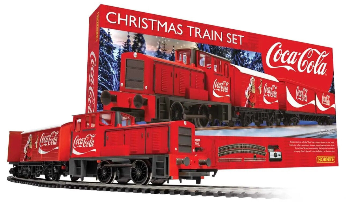 Hornby Coca-Cola Christmas OO Gauge Model Train Set R1233T