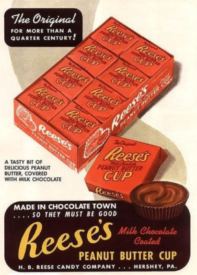 Vintage Reeses Candy Ad Reproduction Print 17x12