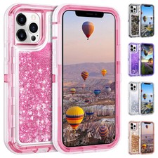 Shockproof Glitter Bling Case for iPhone 12 11 Pro Max X 8 Tough Defender Cover