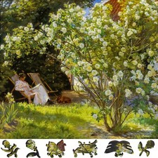 Wooden Jigsaw Puzzle for Adults by FoxSmartBox - 215 Pieces - Roses