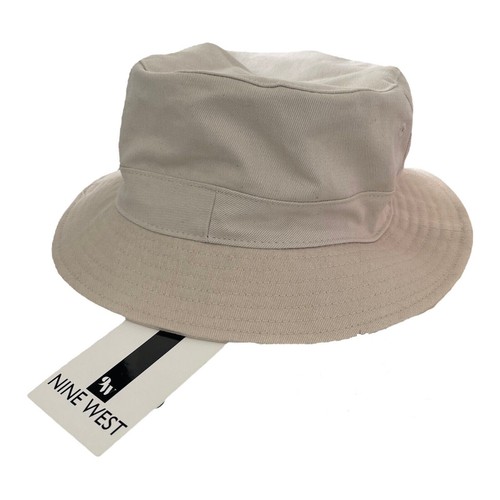 Womens Bucket Hat Cotton with Mesh Lining Beige One Size NINE WEST 34