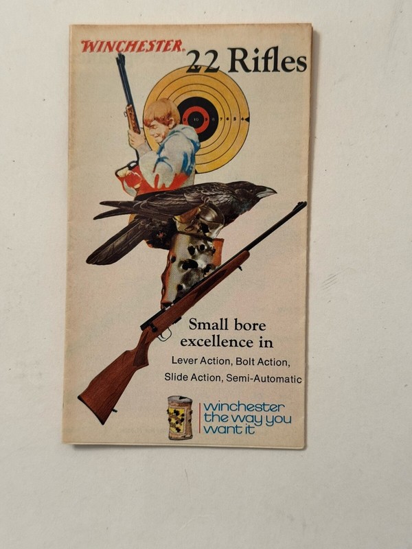 Vintage Winchester 22  Rifles Brochure Listings