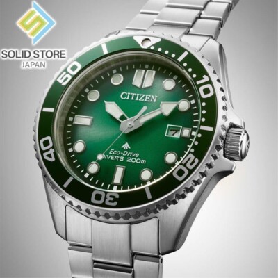CITIZEN PROMASTER MARINE BN0269-50W Eco-Drive Solar Watch Green