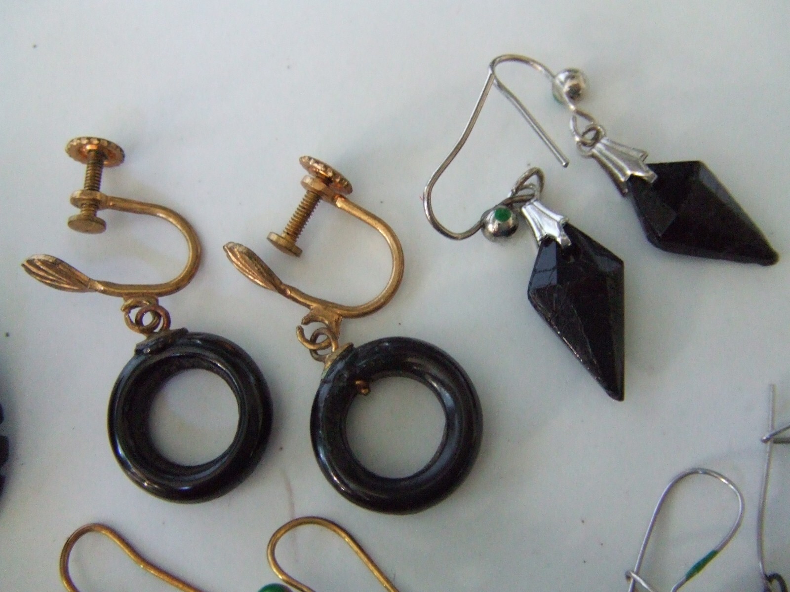 A Selection of Vintage Black Drop Earrings eBay