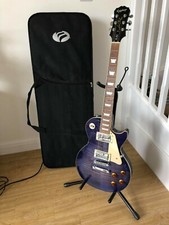 Epiphone Less Paul electric guitar blue, with hard case.