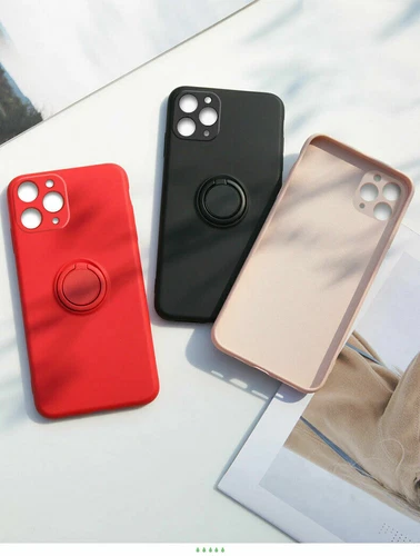 Etui na iPhone 16 15 14 13 Pro Max 12 11 XR XS Silikonowe etui ochronne Ring Cover - Zdjęcie 7 z 28