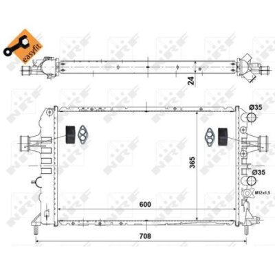 Kühler, Motorkühlung EASY FIT NRF 58355 für Opel