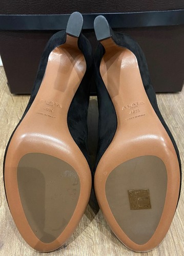 ALAIA PARIS Black Suede Round Toe High Heel Ankle Boots 40.5 UK7.5 NEW IN BOX! - Picture 7 of 7