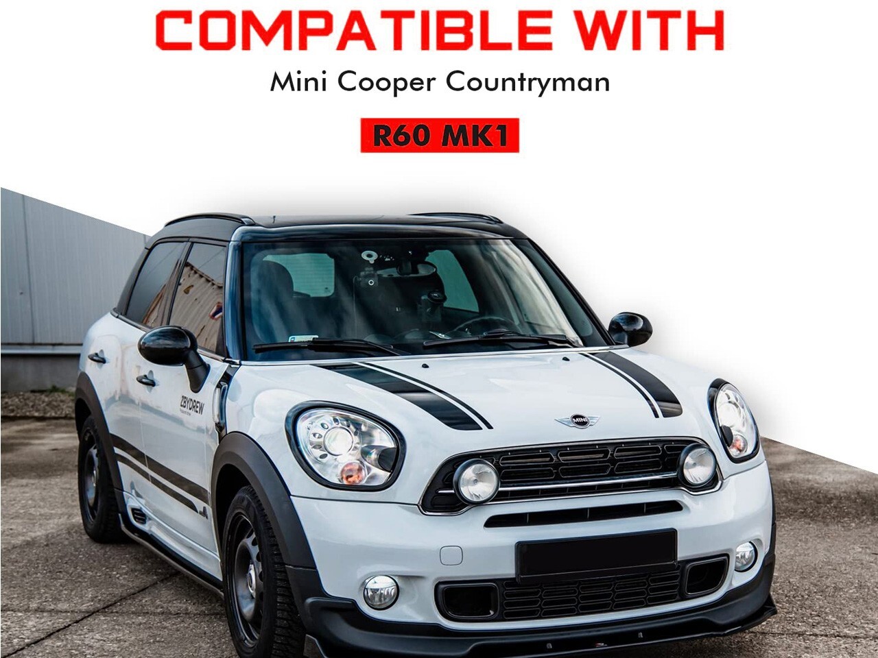 Mini One, Cooper S, JCW R57 Gloss Black badge covers GEN 2 Front & Rear Mini One, Cooper S, JCW R57 Gloss Black badge covers GEN 2 Front & Rear
