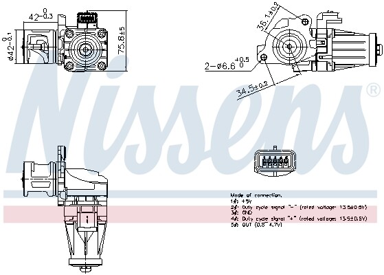 98376 NISSENS EGR Valve for CITROËN,DS,FIAT,FORD,MITSUBISHI,PEUGEOT,VOLVO