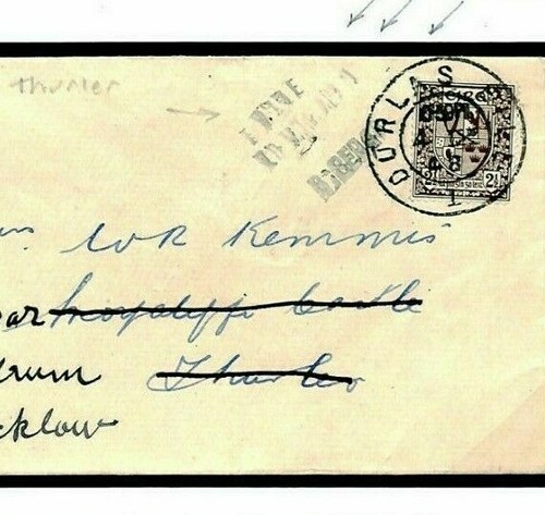 EIRE IRELAND Cover RARE *Thurles* LOOSE TYPE Datestamp 3-Line 1948 Postmark J259 - Picture 2 of 8